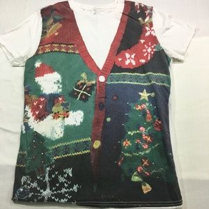 American Eagle Ugly Christmas T-Shirt Men's Medium